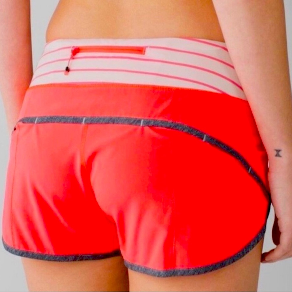 Lululemon Speed up Neon coral Shorts size 6